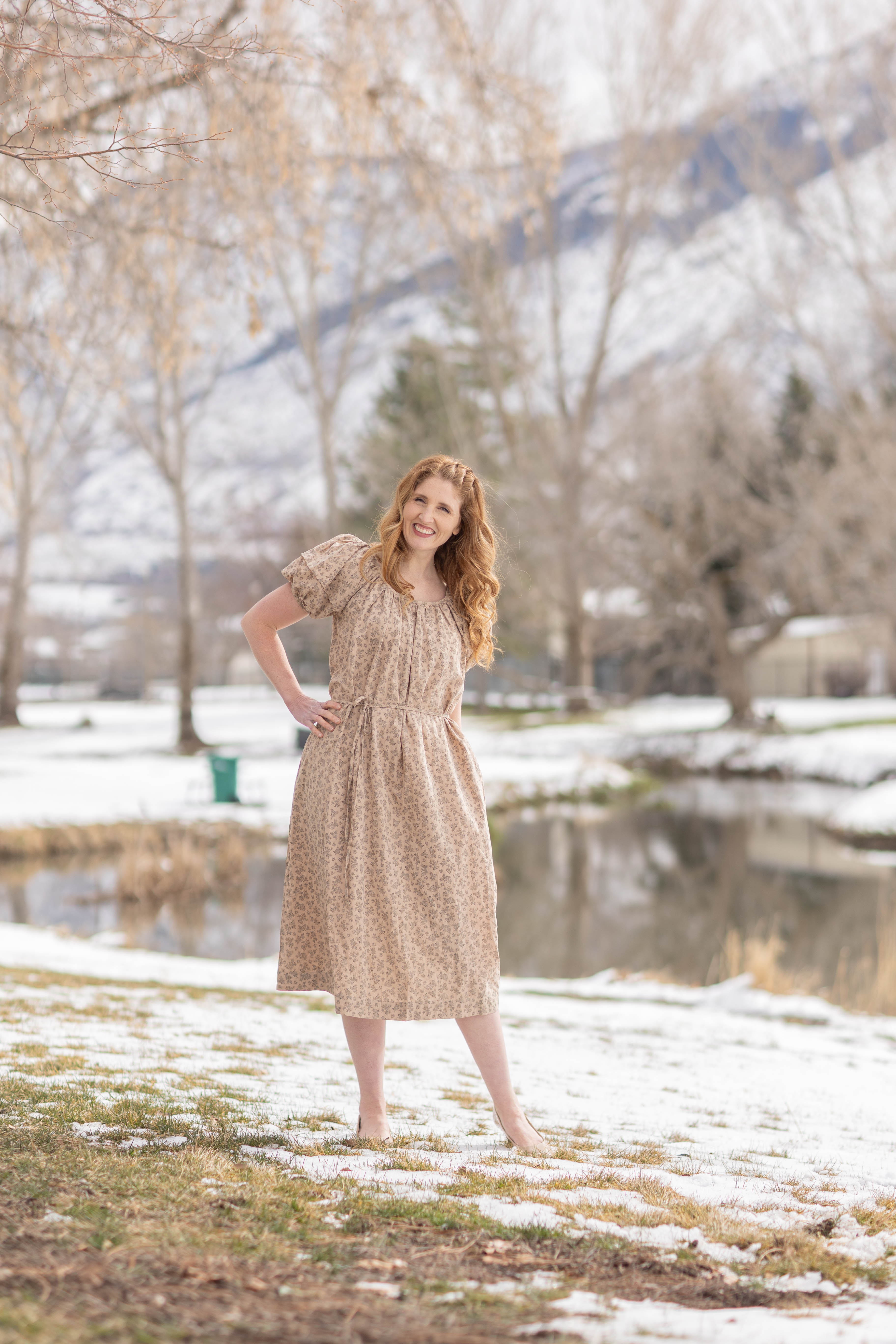 Dawn dress--tan